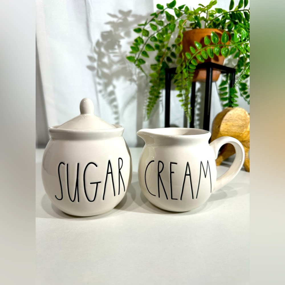 Rae Dunn Magenta Ceramic Cream & Sugar Set